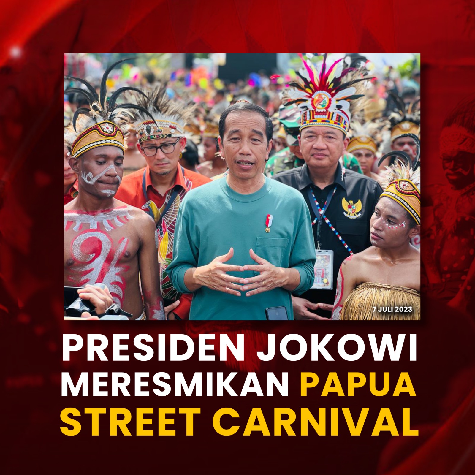 Presiden Jokowi Resmikan Papua Street Carnival
