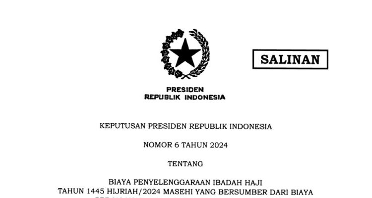 Pemerintah Terbitkan Keppres Biaya Penyelenggaraan Ibadah Haji