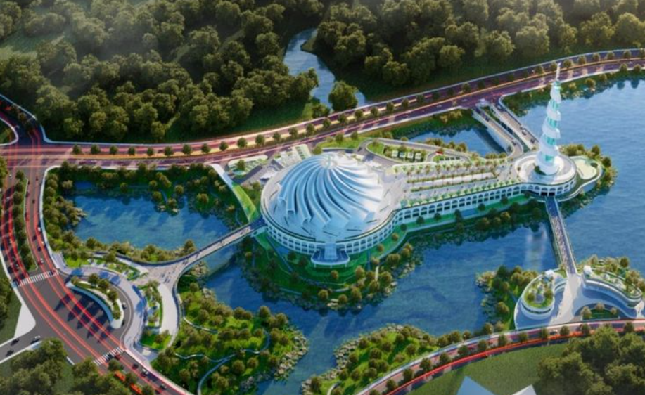 Masjid Negara IKN Berkubah Sorban Kini Menunjukkan Progres 4,23 Persen