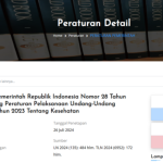 Pemerintah Terbitkan Aturan Pelaksana UU Kesehatan