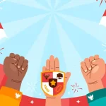 Ilustrasi bendera Merah Putih, Pancasila, nasionalisme. (Foto: Freepik)