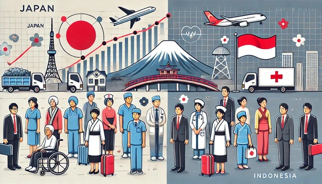 Ilustrasi Penuaan Populasi di Jepang dan Peningkatan Pekereja Migran Indonesia.