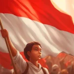 Ilustrasi kemerdekaan Indonesia.