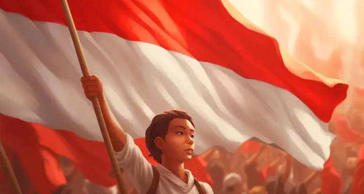 Ilustrasi kemerdekaan Indonesia.