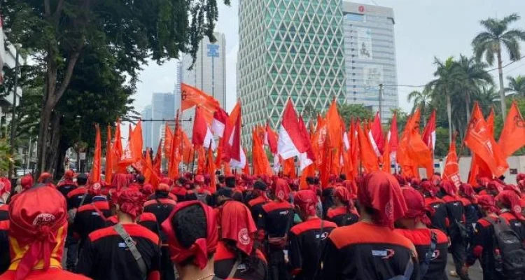 aksi demo buruh