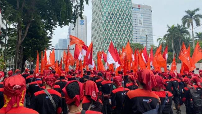 aksi demo buruh