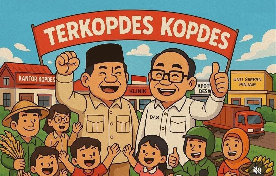 ilustrasi koperasi merah putih