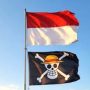 pengibaran bendera one piece dan merah putih