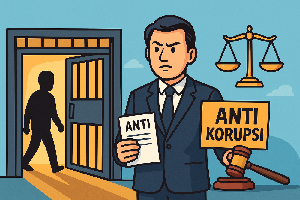 Ilustrasi semangat anti korupsi.