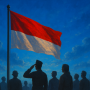 Ilustrasi kesakralan bendera merah putih.