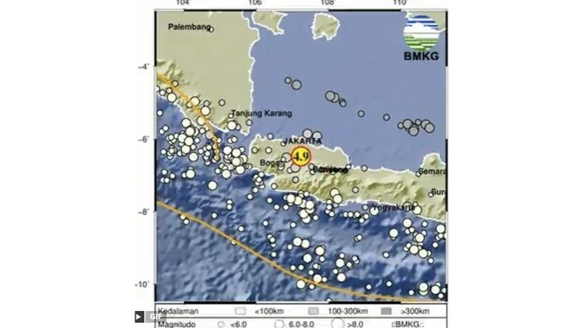 Ilustrasi. Info Gempa Bekasi dari BMKG. (Foto: BMKG)