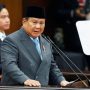 Presiden Indonesia Prabowo Subianto menyampaikan Pidato Kenegaraan tahunannya, menjelang Hari Kemerdekaan negara ini, di Jakarta, Indonesia, 15 Agustus 2025. (REUTERS/Ajeng Dinar Ulfiana)