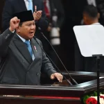 Presiden Prabowo Subianto menyampaikan pidato dalam Sidang Tahunan MPR RI dan Sidang Bersama DPR-DPD RI Tahun 2025 di Gedung Nusantara, Kompleks Parlemen, Jakarta, Jumat (15/8). (Sumber: ANTARAFOTO)