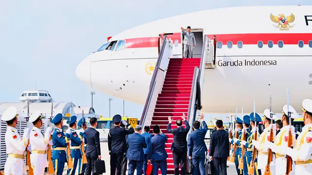 Presiden Prabowo mengakhiri kunjungannya di China. (Foto: Set Pres)