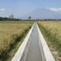 Ilustrasi sawah dan jaringan irigasi