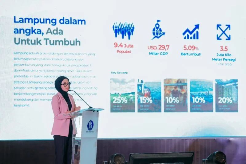 Wakil Gubernur Lampung Jihan Nurlela hadir sebagai pembicara utama dalam Talkshow dan Bedah Buku yang menjadi bagian dari rangkaian Lampung Begawi 2025 di Lampung City Mall.